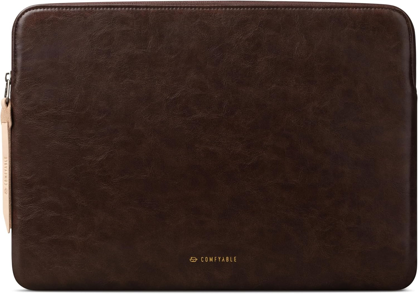 Comfyable Slim Protective Laptop Sleeve Compatible with 13/14 Inch MacBook Air & MacBook Pro M5/M4/M3/M2 Pro/Max 2026, Mac Travel Case, Laptop Pouch, Slim PU Leather Cover, Brown