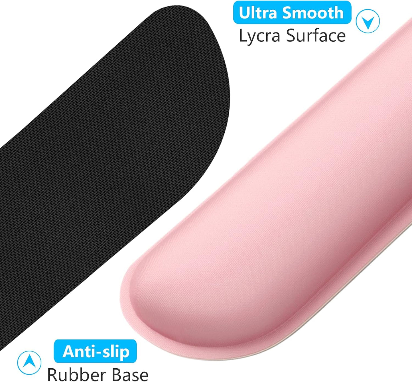 Dapesuom Enlarge Keyboard Wrist Rest, Memory Foam Keyboard Wrist Cushion for Computer Desk Mats Support, Pain Relief Ergonomic Mouse Pad Rests with Non-Slip Base for Gaming, Laptop, Radiant Orchid