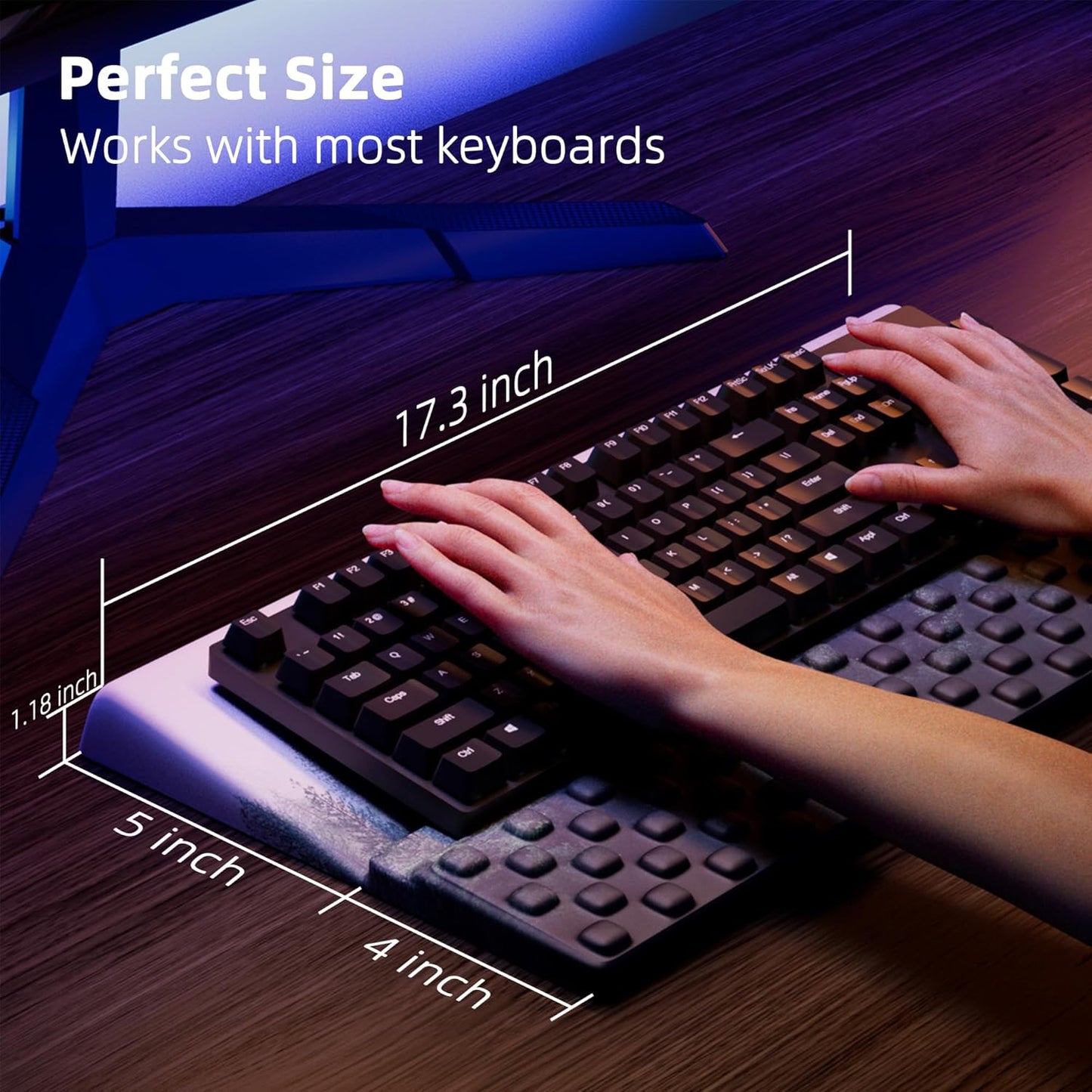 Ospelelf Tilt Keyboard Stand with Wrist Rest, Comfy Ergonomic Keyboard Riser Holder for Office Home