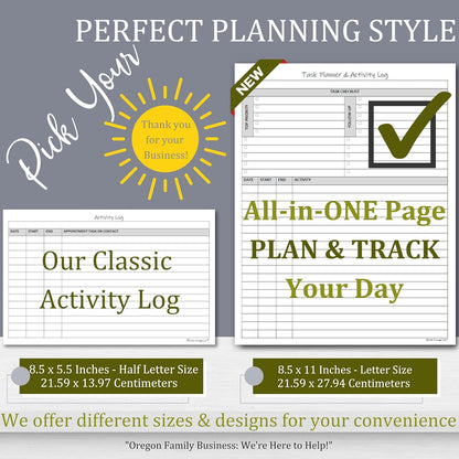 Task Planner & Activity Log Notepad – 60 Page Undated Daily & Hourly Planning Pad, To-Do List, Checklist, Track Time & Tasks, ADHD Tracker – Organize Workday, Boost Productivity – 8.5 x 11 Tear Sheets Life Charge