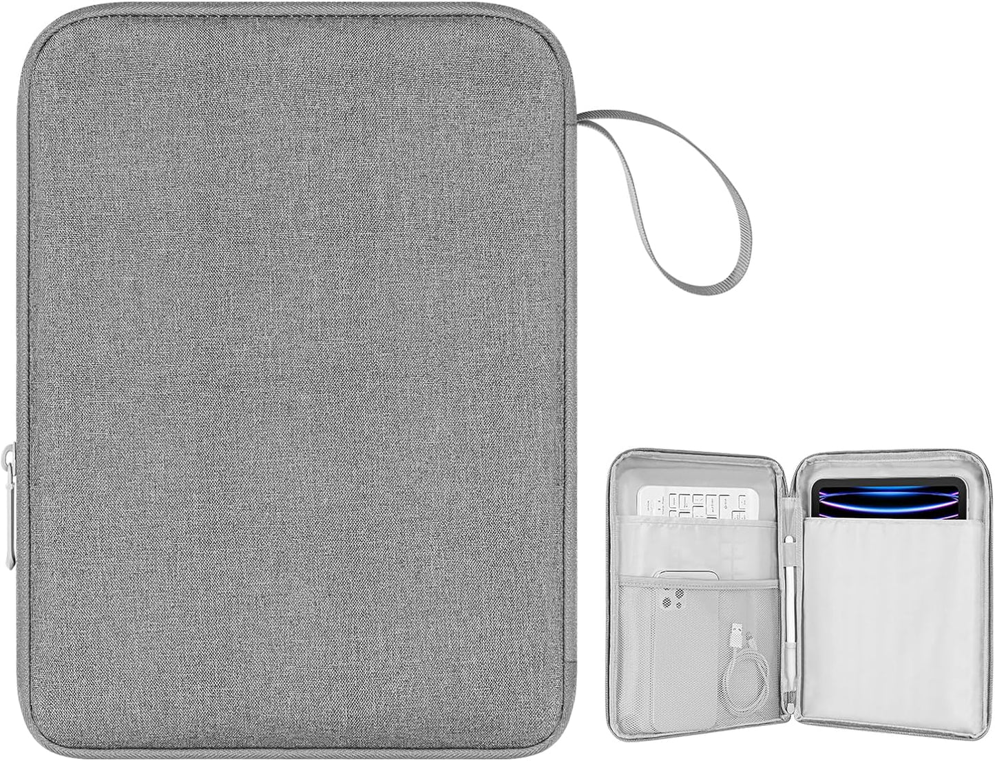 DTTO 9-11 Inch Tablet Sleeve with Handle for iPad 11-inch A16 / Air 11-inch M3 M2, iPad 10th Gen 10.9", iPad 9/8/7th Gen 10.2", iPad Air 5/4th Gen 10.9", iPad Pro 11, Galaxy Tab A9+, Blue