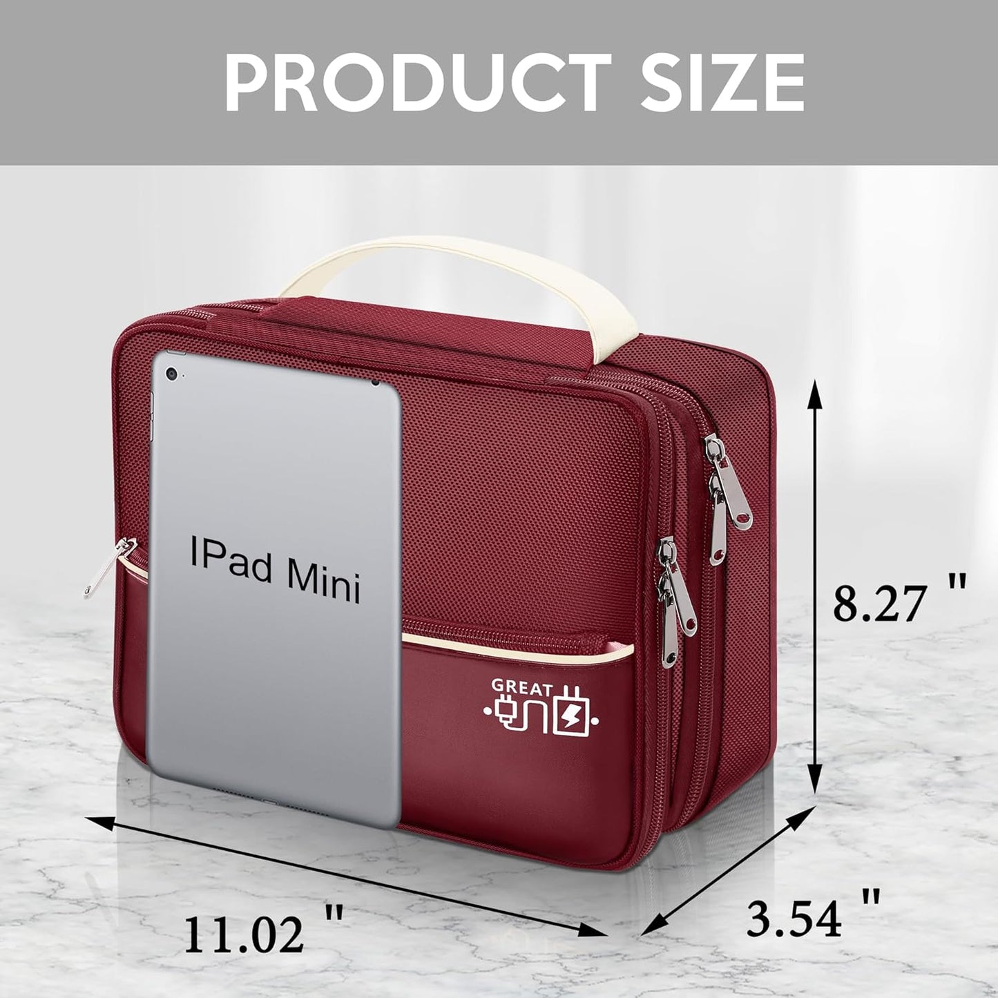 CILLA Electronics Organizer Travel, Travel Cord Organizer Case, Compact Electronics Accessories Bag for Cable, Cord, Charger, Phone