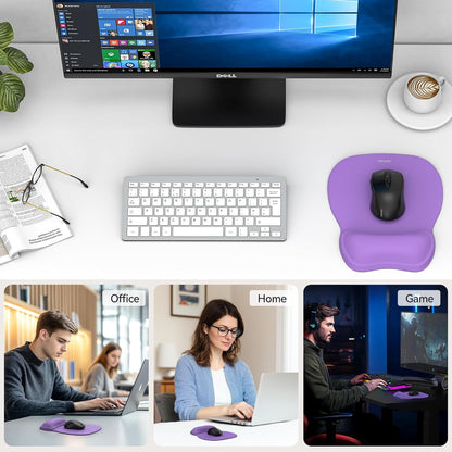 TECKNET Gel Mouse Pad with Wrist Rest, Ergonomic Office Mousepad with Wrist Support - Non-Slip & Smooth Surface Comfortable Desk Accessories Mat for Office, Gaming and Study - Gradient