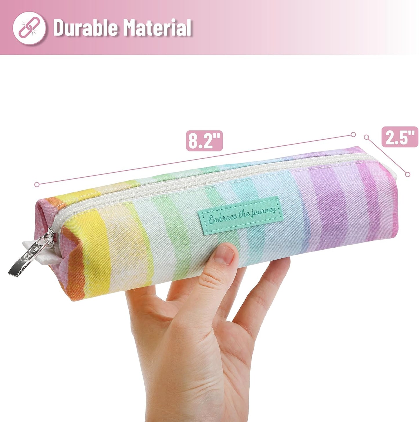 Mr. Pen- Cute Pencil Case Pouch, Multipurpose Canvas Bible Pencil Pouch, Smooth Zipper, Premium Material, Neat Stitches, Ideal for Stationery, Cosmetics, Electronics, School, Office, Travel