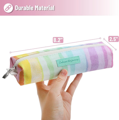 Mr. Pen- Cute Pencil Case Pouch, Multipurpose Canvas Bible Pencil Pouch, Smooth Zipper, Premium Material, Neat Stitches, Ideal for Stationery, Cosmetics, Electronics, School, Office, Travel