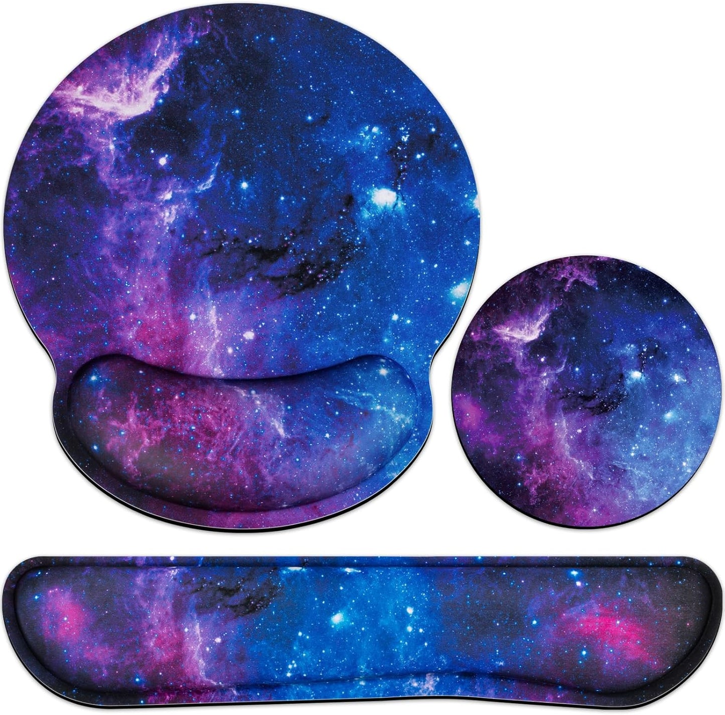 Ergonomic Keyboard Wrist Rest, Mouse Pad with Wrist Rest Anime, Cat Gaming Mousepad with Wrist Support, Memory Foam Wrist Rest Set for Computer Keyboard, Funny Cute Office Desk Accessories