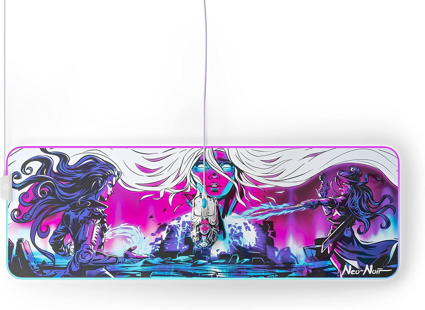 SteelSeries QcK Gaming Mouse Pad - XXL Cloth - Peak Tracking and Stability - Esports Mousepad - Never-Slip - Full Desk Coverage