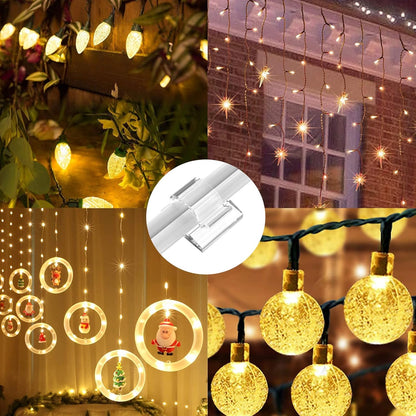 100 PCS Cable Clips, Upgraded Adhesive Cord Clips for Wires on Wall, Strong Wire Holders Cord Organizer for Cable Management, Christmas Lights, USB, Phone Charger, Cat 6, Car Dash Cam (Small, Clear)