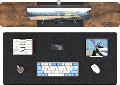 DAWNTREES Large Felt Desk Mat, 40''x16'' Full Keyboard and Mouse Pad for Office and Home, Computer Desk Mat for Desktop, Non-Slip Felt Desk Pad Protector