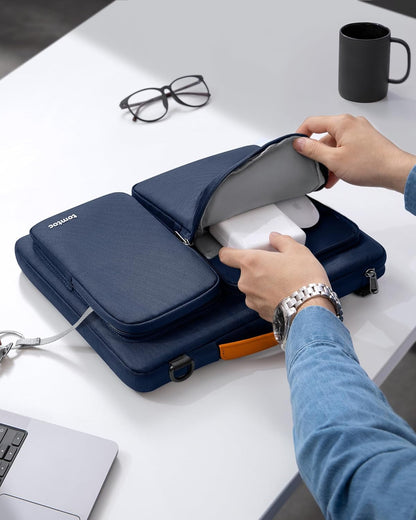tomtoc 360 Protective Laptop Shoulder Bag for 16-inch MacBook Pro M5/M4/M3/M2/M1 Pro/Max 2026-2019, Water-resistant Sleeve for Dell XPS 15 Surface Book 3 The New Razer Blade 16
