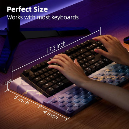 Ospelelf Tilt Keyboard Stand with Wrist Rest, Comfy Ergonomic Keyboard Riser Holder for Office Home