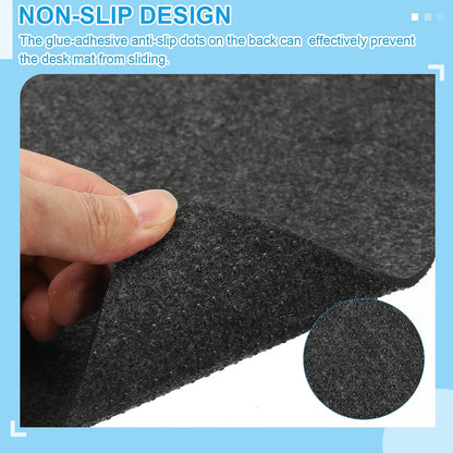 PATIKIL 47.2" x 23.6" Large Felt Desk Pad Protector, Upgrade Non-Slip Desk Mat Full Table Mouse Pad Keyboard Mats for Laptop Computer Writing Desk Table Gaming Home, Light Gray