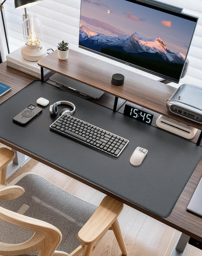 Reniteco Waterproof Large Gaming Mouse Pad with Durable Stitched Edges, Non-Slip Rubber Base, Grainy Jacquard Mouse Mat Desk Pad for Home Office Gaming, 31.5''x11.8''x0.12'', Matte Beige
