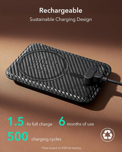 ESR Geo for MagSafe Wallet with Full Find My Functionality, RFID Blocking, 5 Cards Holder for Phone Case, Strong Magnetic Wallet for iPhone 17e/17/16/15/14/13/12 Series, Not for 13/12 Mini, Black