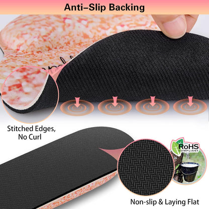 Mouse Wrist Rest, Canjoy 2 Pack Memory Foam Soft Fabric Mouse Wrist Rest Pad Support Cushion with Anti-Skid Rubber Base,Ergonomic Pain Relief Mouse Hand Rest (Black)