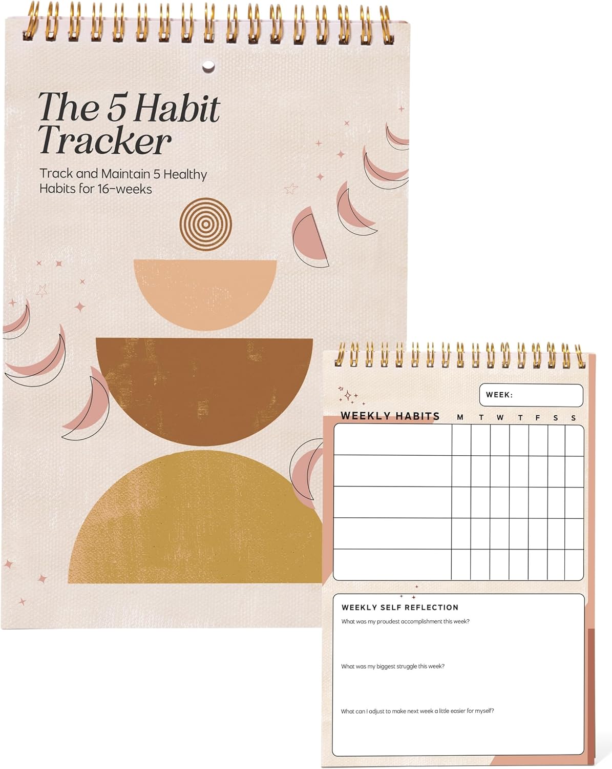 I Know Collection Weekly Habit Tracker Journal - 17-Week Goal Planner & Self-Care Journal - Spiral-Bound Wellness & Productivity Tracker - Daily, Weekly, and Monthly Habit Calendar