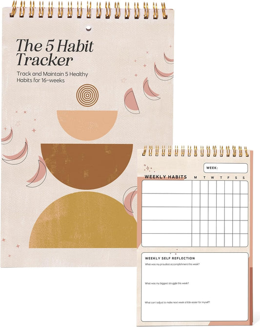 I Know Collection Weekly Habit Tracker Journal - 17-Week Goal Planner & Self-Care Journal - Spiral-Bound Wellness & Productivity Tracker - Daily, Weekly, and Monthly Habit Calendar