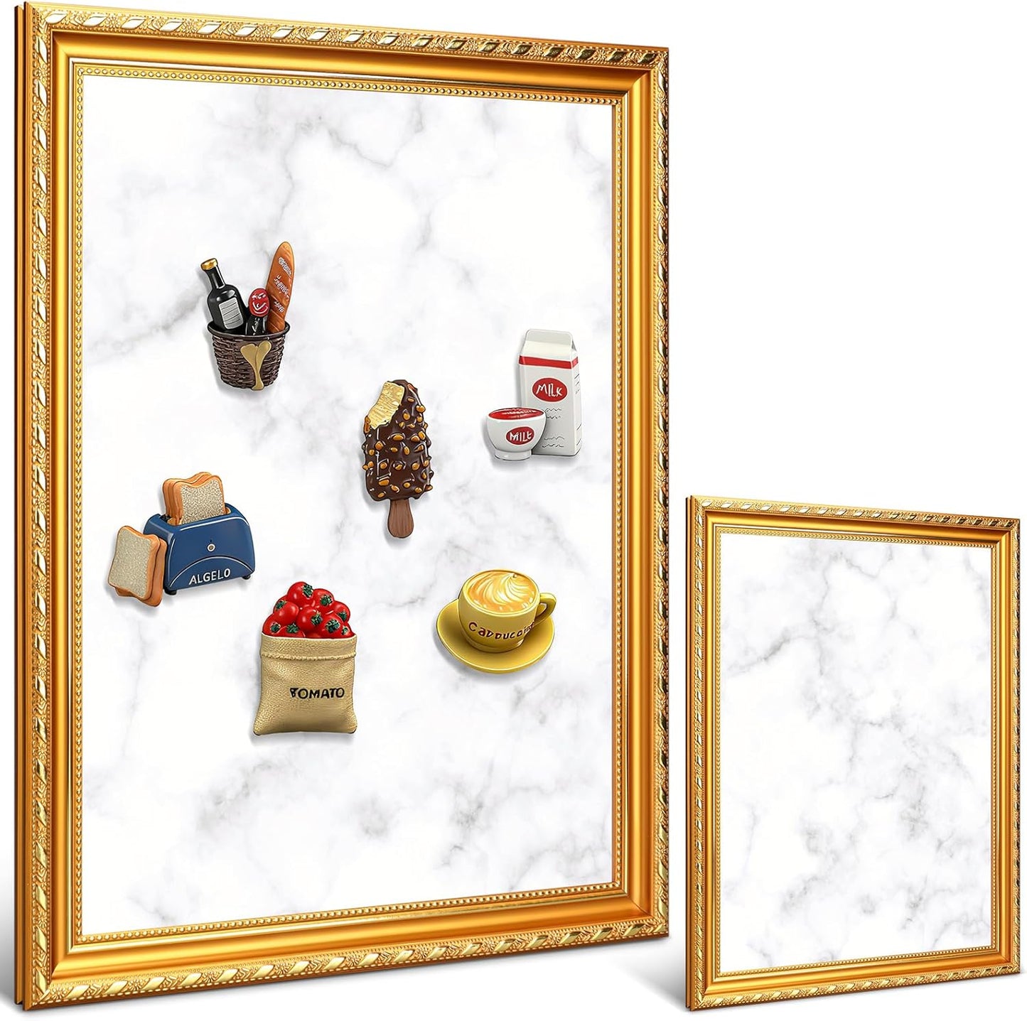 1 Pcs Large Magnetic Display Board Gifts 17.5" x 13.7" Marble Magnet Bulletin Board for Wall Souvenir Fridge Magnets Collection Display Notes, Photos, Memo Frame for Wall Table Refrigerator