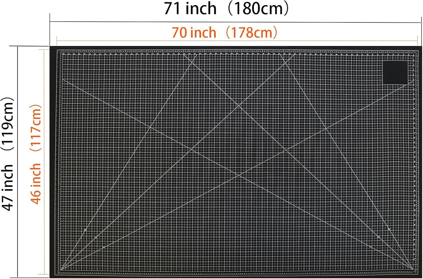 NEWBRAUG 18'' × 24'' Perfect Self Healing Cutting Mat, Non-Slip Gridded Rotary Cutting Board, Necessary for Quilting, Sewing, Craft, Fabric & Scrapbooking(Green/Black)…