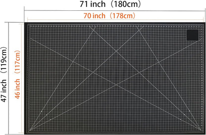 NEWBRAUG 18'' × 24'' Perfect Self Healing Cutting Mat, Non-Slip Gridded Rotary Cutting Board, Necessary for Quilting, Sewing, Craft, Fabric & Scrapbooking(Green/Black)…
