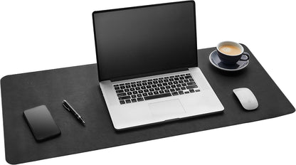 Gallaway Leather Desk Mat, Office Writing Desk Pad, Large 36" x 17" Dark Brown, for Top of Desks, Gift Ready Elegant Computer Desk Cover Protector PU Leather