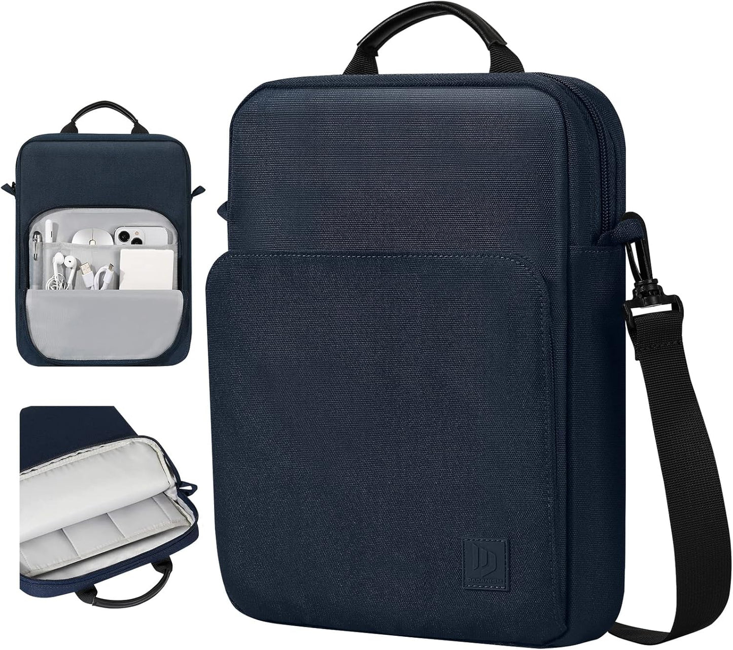 Dadanism 9-11 Inch Tablet Sleeve Bag Carrying Case with Shoulder Strap for iPad (A16) 11", iPad 10th Gen 10.9", iPad Air M4/Pro M5 11", iPad 9/8/7th 10.2", Galaxy Tab A11+ Plus 11", Cloudy Pink