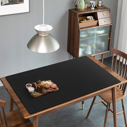 Mydours 40" x 20" Extra Large Desk Mat, PU Leather & Cork Desk Pad, Large XXL Desk Mouse Pad for Workstation, Office, Home, Computer Desk Mat with Keyboard & Mouse (Black)