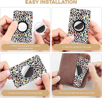2 Pack Ultra Thin Wallet Holder Card Case for Apple AirTag, Lightweight GPS Tracker Cover for Wallet, Purse, Handbag, Keys, Clutch Bag