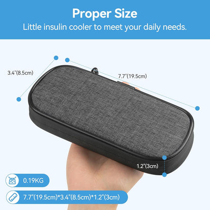 Gelozid Insulin Pen Cooler Travel Case Diabetic Medication Insulated Cool Organizer with 2 Reusable Ice Packs for Insulin Pen and Other Diabetic Supplies, for the Daily Life and Trip(Black)