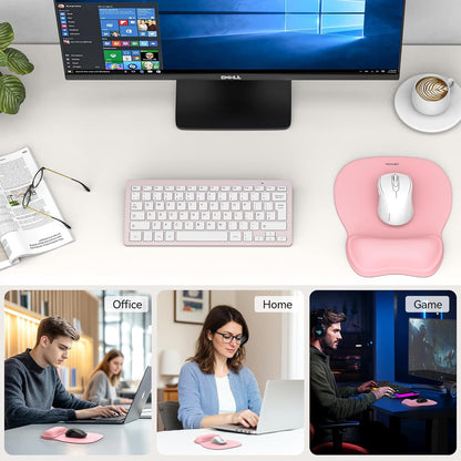 TECKNET Gel Mouse Pad with Wrist Rest, Ergonomic Office Mousepad with Wrist Support - Non-Slip & Smooth Surface Comfortable Desk Accessories Mat for Office, Gaming and Study - Gradient