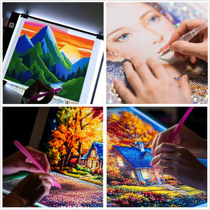 A2 Extra Large Tracing LED Light Pad for Diamond Art, Sketching, Painting - Adjustable Brightness, Sketching, Tracing - USB Powered DIY Diamond Art Light Box - No mesh No dot