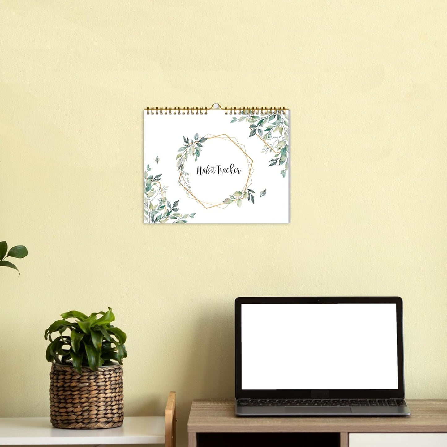 Habit Tracker Calendar，12 Monthly Habit Tracker Journal with Spiral Binding,Undated Weekly Monthly Planner to Boost Productivity&Self Improvement, 8"x10"（Green)