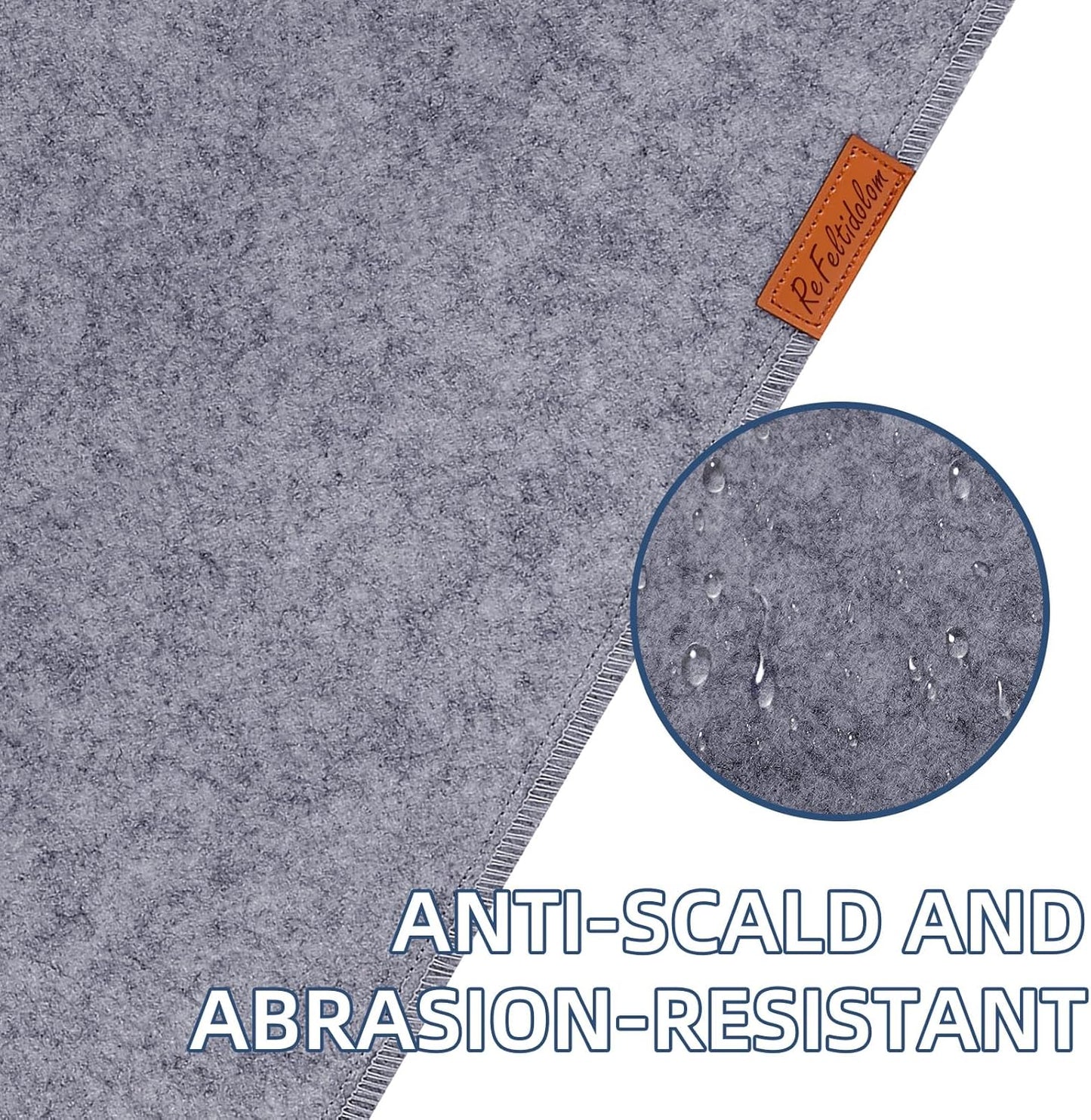 Large Felt Desk Protective Pad, 100X40cm/40''X16''Non-Slip Felt Desk Mat Extended Gaming Mouse Pad Large Desk Pad Protector for Keyboard, Computer, Mouse, Laptop (Dark Grey)