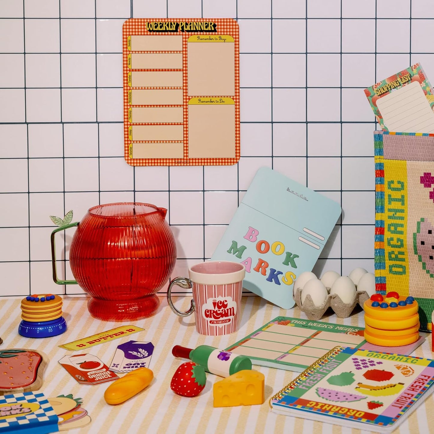 ban.do Dry Erase Board to Do List, Magnetic Weekly Planner, Cute Whiteboard Calendar for Fridge, Task Manager