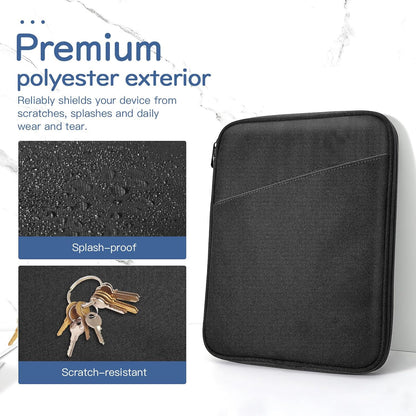 Dadanism 9-11" Tablet Sleeve Bag Carrying Case for iPad (A16) 11th Gen 11", iPad 10th Gen 10.9" Air 5/4, iPad Air M4/Pro 11", iPad 9/8/7th, Galaxy Tab A11+ Plus 11", Remarkable 2 10.3", Black