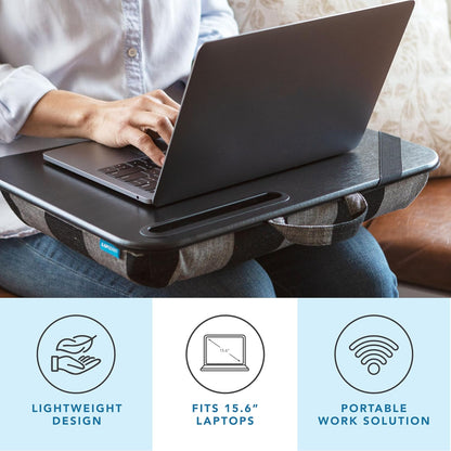 LAPGEAR Designer Lap Desk with Phone Holder and Device Ledge - Arrow Stripes - Fits up to 15.6 Inch Laptops - Style No. 45411