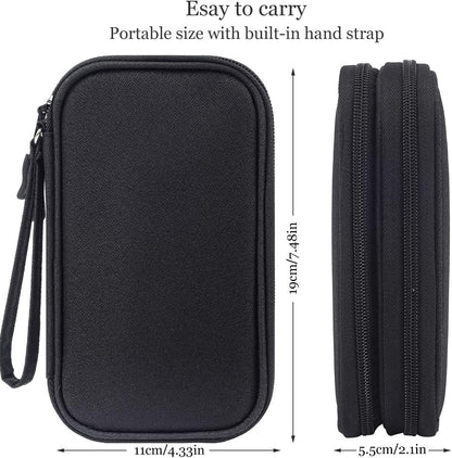 CAOODKDK Electronics Accessories Organizer Pouch Bag, Travel Universal Organizer for Cable, Charger, Phone, SD Card, Business Travel Gadget Bag