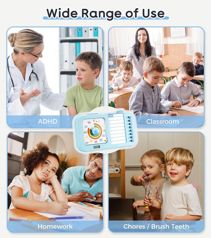 3-in-1 Visual ADHD Timer for Kids & Adults with Planning Board, Task Timer, Chore Chart & Visual Schedule Planner, Autism & ADHD Tools with Checklist for Homeschool Supplies, Home, School