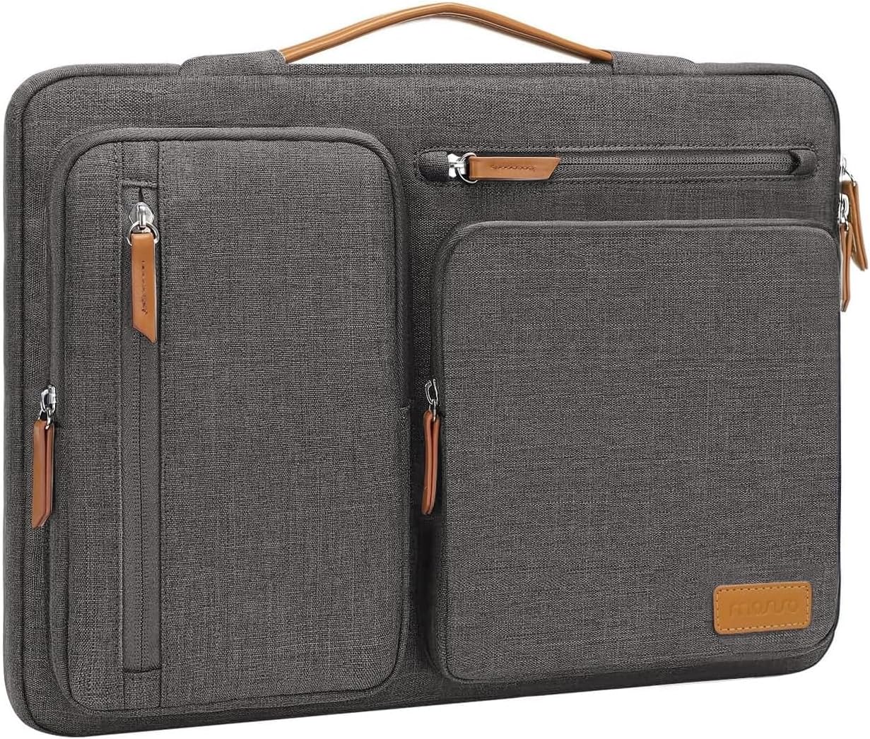MOSISO 360 Protective Laptop Case 16 inch, 15-15.6 inch Laptop Sleeve Compatible with MacBook Pro 16, HP Acer Dell Lenovo ASUS, Side Open Carrying Case with 4 Zipper Pockets&Handle, Black