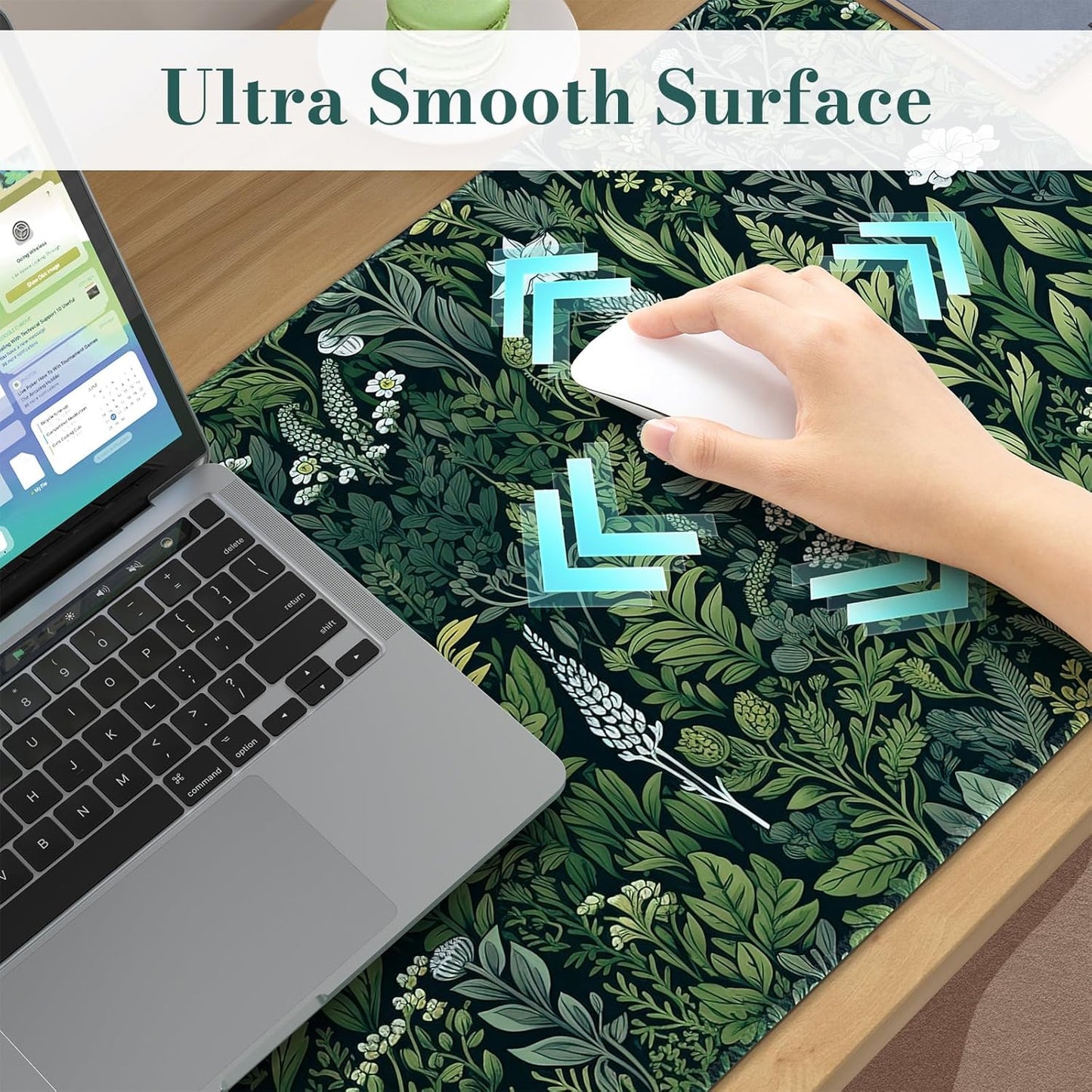 iCasso Desk Cover Mat, Office Mouse Pad, Desk Protector Mat, Extra Large Matt for Desktop,Anti-Slip XXL Big Mousepad with Stitched Edges for Computer Keyboard Retro Black - Colors B