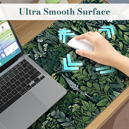 iCasso Desk Cover Mat, Office Mouse Pad, Desk Protector Mat, Extra Large Matt for Desktop,Anti-Slip XXL Big Mousepad with Stitched Edges for Computer Keyboard Retro Black - Colors B