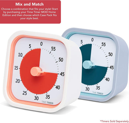 Time Timer MOD 60-Minute Visual Timer, Home Edition, Silent Operation, Study Tool for Homeschool and Office Use (Lake Day Blue)