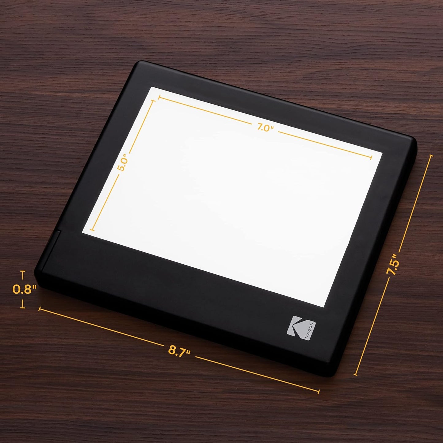 KODAK LED Light Box - 8" x 6", USB/AAA Battery Powered - Slide Viewer & Film Scanning - Flicker-Free Light Pad & Tracing Pad for Drawing - Glare-Free LED Illumination for Product Photography