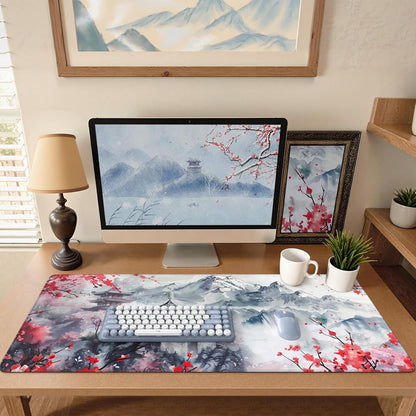 iCasso Desk Cover Mat, Office Mouse Pad, Desk Protector Mat, Extra Large Matt for Desktop,Anti-Slip XXL Big Mousepad with Stitched Edges for Computer Keyboard Retro Black - Colors B