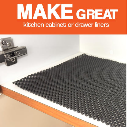 Non Slip Padded Rubber Mat 24 x 48 Inch, Woodworking Router Table & Workbench Mat, Anti Skid CNC Tool Mat, Cabinet Shelf & Drawer Liner for Kitchen or Garage Shop Storage