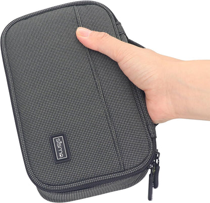 sisma Travel Electronics Organizer Small Carrying Case for Cables Phone Chargers USB Plugs Power Cords Earbuds Adapter Tech Accessories Pouch -Grey