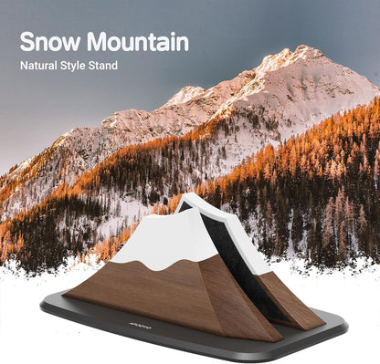 AFOOYO Vertical Dual Laptop Stand - Snow Peak-Shaped Wooden Adjustable Laptop Holder,2 Slots Desktop Dock Compatible with All MacBook, Surface,Chromebook,Dell & More(Beechwood)