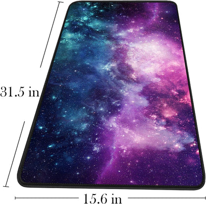 Large Extended Gaming Mouse Pad with Stitched Edges, (31.5X15.7In) Durable Non-Slip Natural Rubber Base, Waterproof Computer Keyboard Pad Mat for Esports Pros/Gamer/Desktop/Office/Home-Black