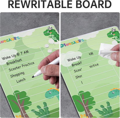 NiHome Acrylic Magnetic to Do List Planning Board with Sliders & Desktop Stand, Chore Chart for Kids & Adults, Checklist Routine Chart Task Board for Fridge & Desk, for Magnetic Metal Surfaces Only