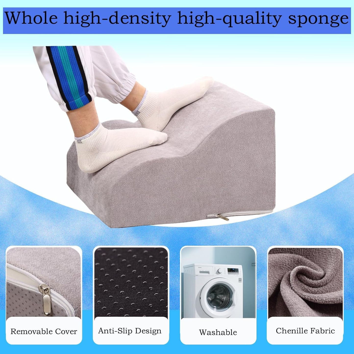 Foot Rest for Under Desk at Work.Multifunctional 3-Tier Foot Stool,with Washable Footrest.for Under Desk,Office Chair Gaming Chair & Sofa,Leg Elevation Pillow,Supports Posture-Brown